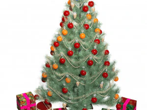 CHRISMAS TREE 3D MODEL - OBJ - FBX - 3D PRINTING - 3D PROJECT - GAME READY 3D Model