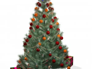 CHRISMAS TREE 3D MODEL - OBJ - FBX - 3D PRINTING - 3D PROJECT - GAME READY 3D Model