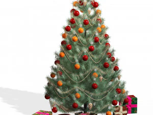 CHRISMAS TREE 3D MODEL - OBJ - FBX - 3D PRINTING - 3D PROJECT - GAME READY 3D Model