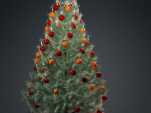 CHRISMAS TREE 3D MODEL - OBJ - FBX - 3D PRINTING - 3D PROJECT - GAME READY 3D Модель