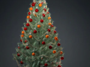 CHRISMAS TREE 3D MODEL - OBJ - FBX - 3D PRINTING - 3D PROJECT - GAME READY 3D Model