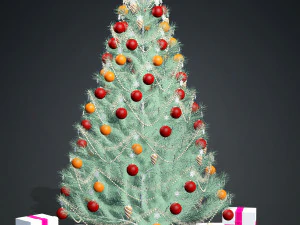 CHRISMAS TREE 3D MODEL - OBJ - FBX - 3D PRINTING - 3D PROJECT - GAME READY 3D Model
