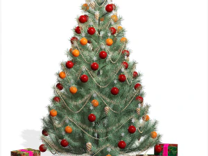 CHRISMAS TREE 3D MODEL - OBJ - FBX - 3D PRINTING - 3D PROJECT - GAME READY 3D Model