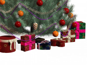 CHRISMAS TREE 3D MODEL - OBJ - FBX - 3D PRINTING - 3D PROJECT - GAME READY 3D Модель