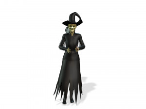 THE HALLOWEEN WITCH 3D MODEL - OBJ - FBX - 3D PRINTING - 3D PROJECT - GAME READY 3D Model