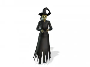 DE HALLOWEEN HEKS 3D-MODEL - OBJ - FBX - 3D PRINTEN - 3D-PROJECT - SPEL KLAAR 3D Model