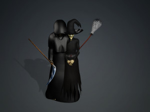 THE HALLOWEEN WITCH 3D MODEL - OBJ - FBX - 3D PRINTING - 3D PROJECT - GAME READY 3D Model