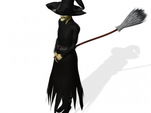 THE HALLOWEEN WITCH 3D MODEL - OBJ - FBX - 3D PRINTING - 3D PROJECT - GAME READY 3D Model