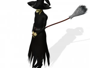 THE HALLOWEEN WITCH 3D MODEL - OBJ - FBX - 3D PRINTING - 3D PROJECT - GAME READY 3D Model