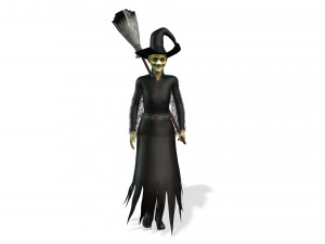 THE HALLOWEEN WITCH 3D MODEL - OBJ - FBX - 3D PRINTING - 3D PROJECT - GAME READY 3D Model