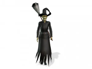 THE HALLOWEEN WITCH 3D MODEL - OBJ - FBX - 3D PRINTING - 3D PROJECT - GAME READY 3D Model