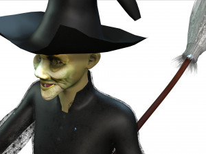 THE HALLOWEEN WITCH 3D MODEL - OBJ - FBX - 3D PRINTING - 3D PROJECT - GAME READY 3D Model