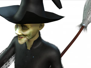 THE HALLOWEEN WITCH 3D MODEL - OBJ - FBX - 3D PRINTING - 3D PROJECT - GAME READY 3D Model