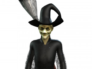 THE HALLOWEEN WITCH 3D MODEL - OBJ - FBX - 3D PRINTING - 3D PROJECT - GAME READY 3D Model