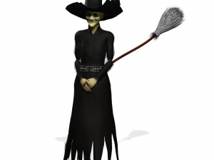 THE HALLOWEEN WITCH 3D MODEL - OBJ - FBX - 3D PRINTING - 3D PROJECT - GAME READY 3D Model