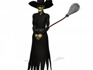 THE HALLOWEEN WITCH 3D MODEL - OBJ - FBX - 3D PRINTING - 3D PROJECT - GAME READY 3D Model