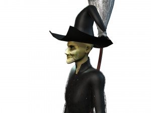 THE HALLOWEEN WITCH 3D MODEL - OBJ - FBX - 3D PRINTING - 3D PROJECT - GAME READY 3D Model