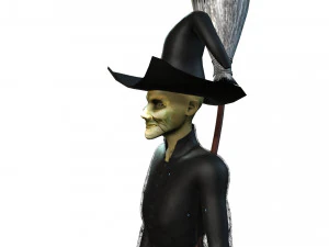 THE HALLOWEEN WITCH 3D MODEL - OBJ - FBX - 3D PRINTING - 3D PROJECT - GAME READY 3D Model