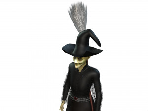 THE HALLOWEEN WITCH 3D MODEL - OBJ - FBX - 3D PRINTING - 3D PROJECT - GAME READY 3D Model
