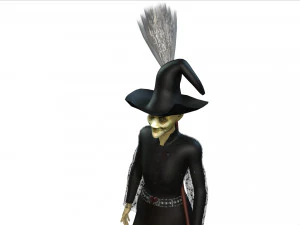 THE HALLOWEEN WITCH 3D MODEL - OBJ - FBX - 3D PRINTING - 3D PROJECT - GAME READY 3D Model
