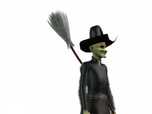 THE HALLOWEEN WITCH 3D MODEL - OBJ - FBX - 3D PRINTING - 3D PROJECT - GAME READY 3D Model