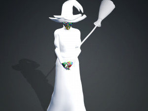 THE HALLOWEEN WITCH 3D MODEL - OBJ - FBX - 3D PRINTING - 3D PROJECT - GAME READY 3D Model