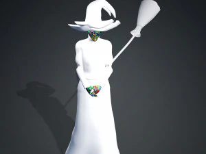 THE HALLOWEEN WITCH 3D MODEL - OBJ - FBX - 3D PRINTING - 3D PROJECT - GAME READY 3D Model
