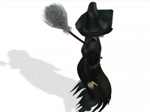 THE HALLOWEEN WITCH 3D MODEL - OBJ - FBX - 3D PRINTING - 3D PROJECT - GAME READY 3D Model