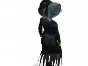 THE HALLOWEEN WITCH 3D MODEL - OBJ - FBX - 3D PRINTING - 3D PROJECT - GAME READY 3D Model
