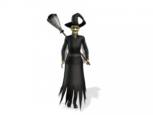 THE HALLOWEEN WITCH 3D MODEL - OBJ - FBX - 3D PRINTING - 3D PROJECT - GAME READY 3D Model