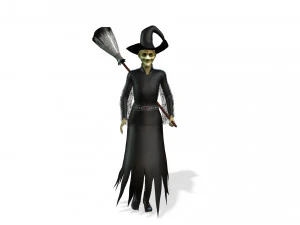 THE HALLOWEEN WITCH 3D MODEL - OBJ - FBX - 3D PRINTING - 3D PROJECT - GAME READY 3D Model
