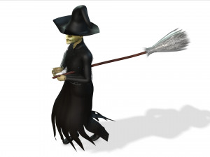 THE HALLOWEEN WITCH 3D MODEL - OBJ - FBX - 3D PRINTING - 3D PROJECT - GAME READY 3D Model