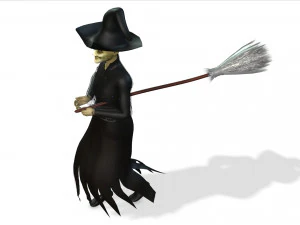 THE HALLOWEEN WITCH 3D MODEL - OBJ - FBX - 3D PRINTING - 3D PROJECT - GAME READY 3D Model