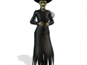 THE HALLOWEEN WITCH 3D MODEL - OBJ - FBX - 3D PRINTING - 3D PROJECT - GAME READY 3D Model