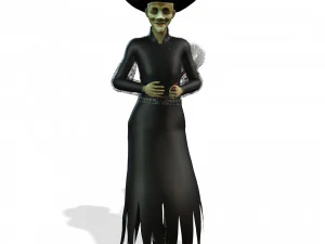 THE HALLOWEEN WITCH 3D MODEL - OBJ - FBX - 3D PRINTING - 3D PROJECT - GAME READY 3D Model