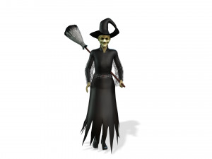 THE HALLOWEEN WITCH 3D MODEL - OBJ - FBX - 3D PRINTING - 3D PROJECT - GAME READY 3D Model