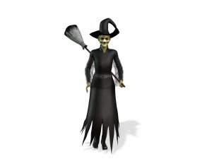 THE HALLOWEEN WITCH 3D MODEL - OBJ - FBX - 3D PRINTING - 3D PROJECT - GAME READY 3D Model