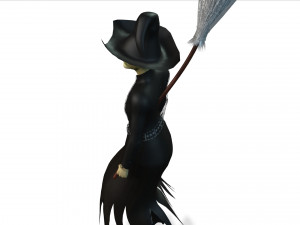 THE HALLOWEEN WITCH 3D MODEL - OBJ - FBX - 3D PRINTING - 3D PROJECT - GAME READY 3D Model