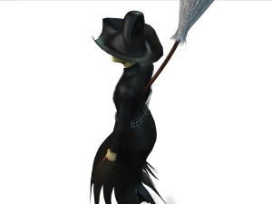 THE HALLOWEEN WITCH 3D MODEL - OBJ - FBX - 3D PRINTING - 3D PROJECT - GAME READY 3D Model