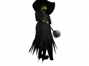 THE HALLOWEEN WITCH 3D MODEL - OBJ - FBX - 3D PRINTING - 3D PROJECT - GAME READY 3D Model