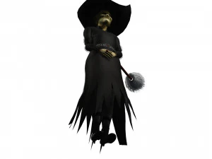 THE HALLOWEEN WITCH 3D MODEL - OBJ - FBX - 3D PRINTING - 3D PROJECT - GAME READY 3D Model