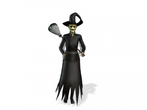 THE HALLOWEEN WITCH 3D MODEL - OBJ - FBX - 3D PRINTING - 3D PROJECT - GAME READY 3D Model