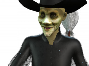 THE HALLOWEEN WITCH 3D MODEL - OBJ - FBX - 3D PRINTING - 3D PROJECT - GAME READY 3D Model