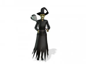 THE HALLOWEEN WITCH 3D MODEL - OBJ - FBX - 3D PRINTING - 3D PROJECT - GAME READY 3D Model
