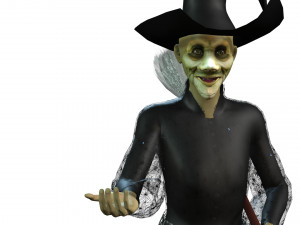 THE HALLOWEEN WITCH 3D MODEL - OBJ - FBX - 3D PRINTING - 3D PROJECT - GAME READY 3D Model