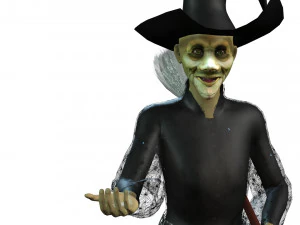 THE HALLOWEEN WITCH 3D MODEL - OBJ - FBX - 3D PRINTING - 3D PROJECT - GAME READY 3D Model
