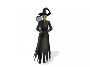 THE HALLOWEEN WITCH 3D MODEL - OBJ - FBX - 3D PRINTING - 3D PROJECT - GAME READY 3D Model