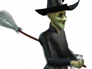 THE HALLOWEEN WITCH 3D MODEL - OBJ - FBX - 3D PRINTING - 3D PROJECT - GAME READY 3D Model
