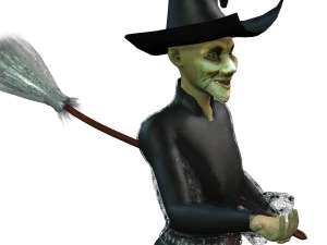 THE HALLOWEEN WITCH 3D MODEL - OBJ - FBX - 3D PRINTING - 3D PROJECT - GAME READY 3D Model