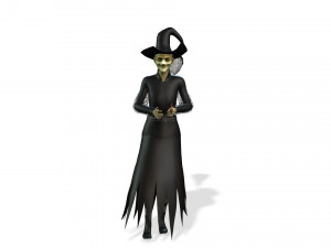 THE HALLOWEEN WITCH 3D MODEL - OBJ - FBX - 3D PRINTING - 3D PROJECT - GAME READY 3D Model